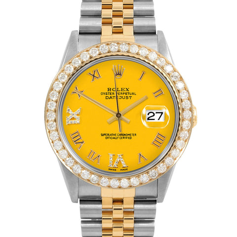 Rolex Datejust 36mm | 16233-YLW-RDR69-25CT-JBL