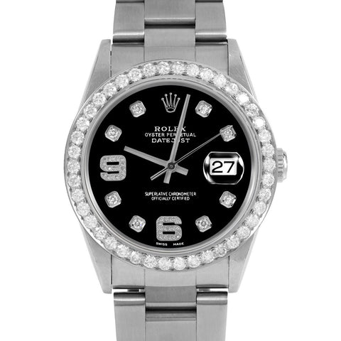 Rolex Datejust 36mm | 16234-BLK-8DA69-25CT-OYS