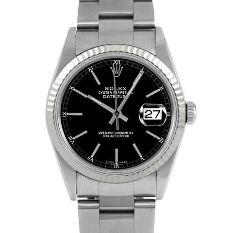 Rolex Datejust 36mm | 16234-BLK-STK-FLT-OYS