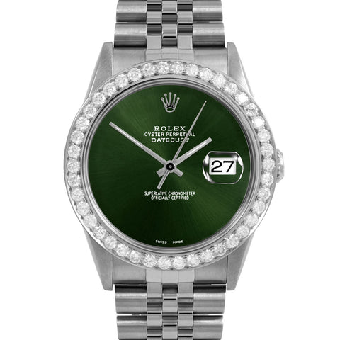Rolex Datejust 36mm | 16234-GRN-NOHM-25CT-JBL