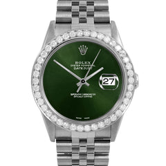 Rolex Datejust 36mm | 16234-GRN-NOHM-25CT-JBL