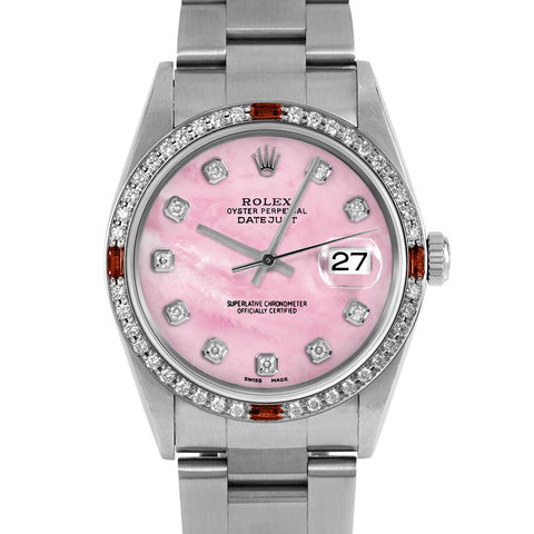 Rolex Datejust 36mm | 16234-PMOP-DIA-AM-4RBY-OYS