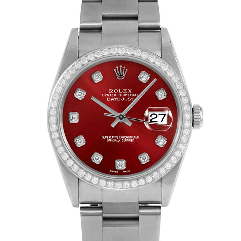 Rolex Datejust 36mm | 16234-RED-DIA-AM-BDS-OYS