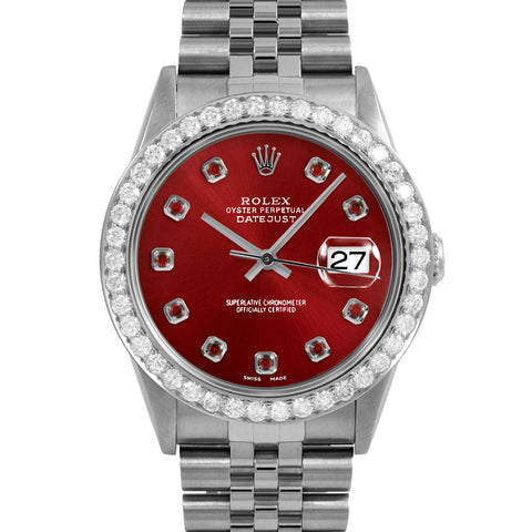 Rolex Datejust 36mm | 16234-RED-RBY-AM-25CT-JBL