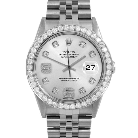 Rolex Datejust 36mm | 16234-SLV-8DA69-25CT-JBL