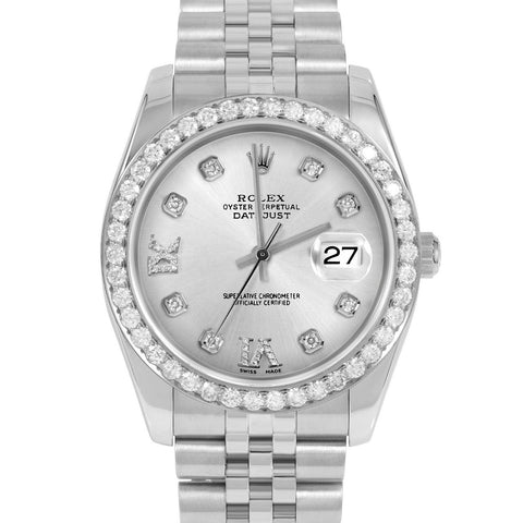 Rolex Datejust 36mm | 16234-SLV-8DR69-25CT-JBL