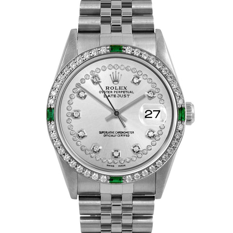 Rolex Datejust 36mm | 16234-SLV-STRD-4EMD-JBL