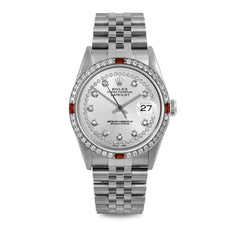 Rolex Datejust 36mm | 16234-SLV-STRD-4RBY-JBL