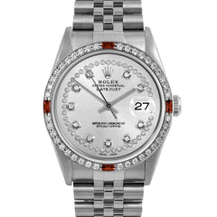 Rolex Datejust 36mm | 16234-SLV-STRD-4RBY-JBL