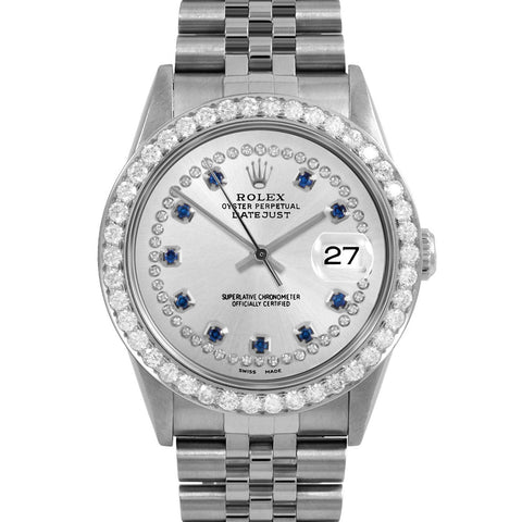 Rolex Datejust 36mm | 16234-SLV-STRS-25CT-JBL