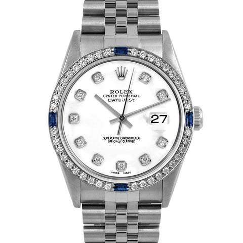 Rolex Datejust 36mm | 16234-WHT-DIA-AM-4SPH-JBL