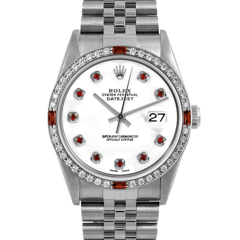 Rolex Datejust 36mm | 16234-WHT-RBY-AM-4RBY-JBL