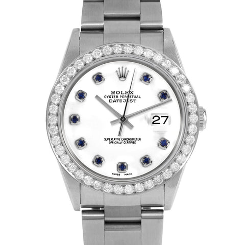 Rolex Datejust 36mm | 16234-WHT-SPH-AM-25CT-OYS