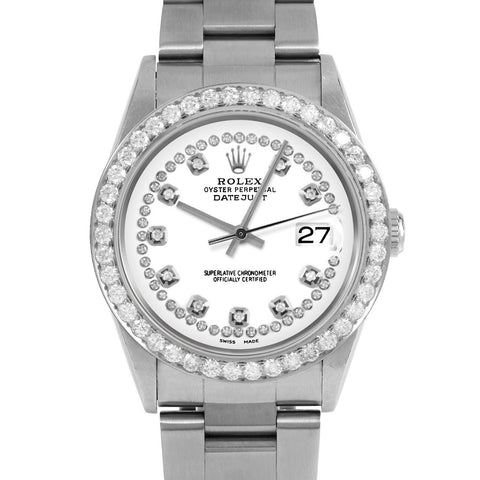 Rolex Datejust 36mm | 16234-WHT-STRD-25CT-OYS