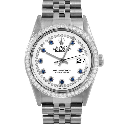 Rolex Datejust 36mm | 16234-WHT-STRS-BDS-JBL