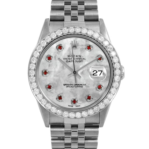 Rolex Datejust 36mm | 16234-WMOP-RBY-AM-25CT-JBL