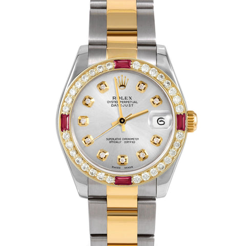 Rolex Datejust 31mm | 178273-SLV-DIA-AM-4RBY-OYS