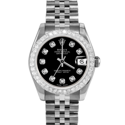 Rolex Datejust 31mm | 178274-BLK-DIA-AM-2CT-JBL