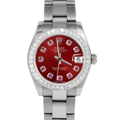 Rolex Datejust 31mm | 178274-RED-RBY-AM-2CT-OYS