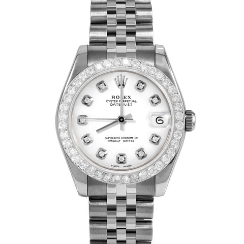 Rolex Datejust 31mm | 178274-WHT-DIA-AM-2CT-JBL