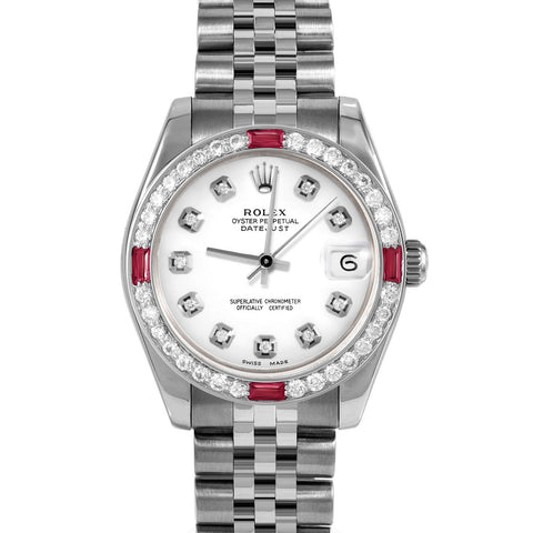 Rolex Datejust 31mm | 178274-WHT-DIA-AM-4RBY-JBL