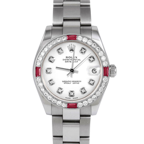 Rolex Datejust 31mm | 178274-WHT-DIA-AM-4RBY-OYS