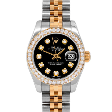 Rolex Datejust 26mm | 179173-BLK-DIA-AM-BDS-JBL