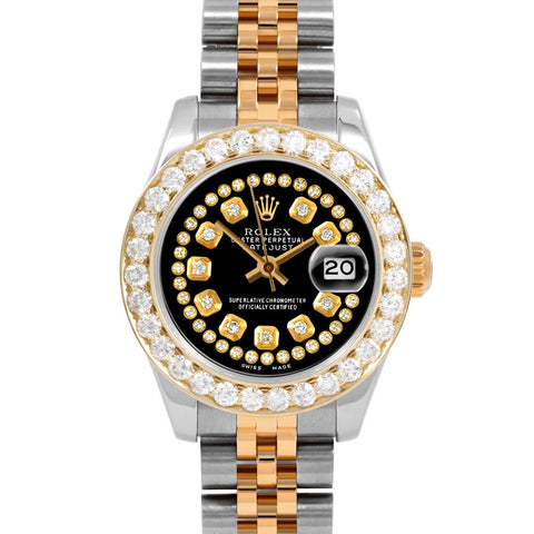 Rolex Datejust 26mm | 179173-BLK-STRD-2CT-JBL