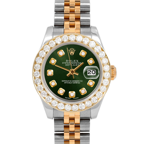 Rolex Datejust 26mm | 179173-GRN-DIA-AM-2CT-JBL