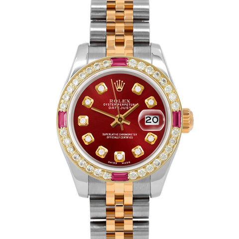 Rolex Datejust 26mm | 179173-RED-DIA-AM-4RBY-JBL