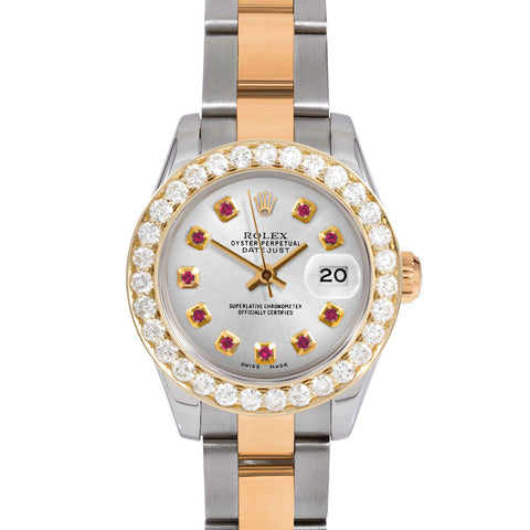 Rolex Datejust 26mm | 179173-SLV-RBY-AM-2CT-OYS