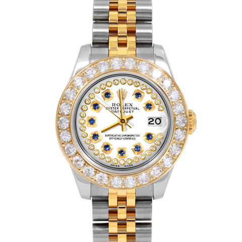 Rolex Datejust 26mm | 179173-WHT-STRS-2CT-JBL