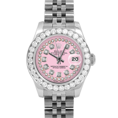 Rolex Datejust 26mm | 179174-PNK-STRD-2CT-JBL