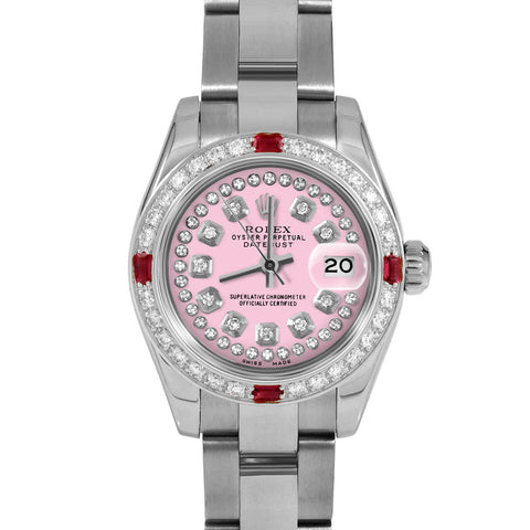 Rolex Datejust 26mm | 179174-PNK-STRD-4RBY-OYS