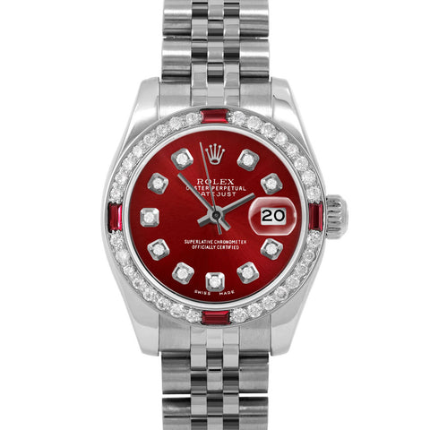 Rolex Datejust 26mm | 179174-RED-DIA-AM-4RBY-JBL