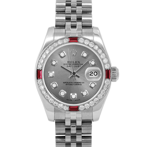 Rolex Datejust 26mm | 179174-SLT-DIA-AM-4RBY-JBL