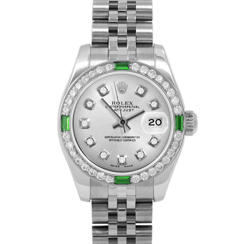 Rolex Datejust 26mm | 179174-SLV-DIA-AM-4EMD-JBL