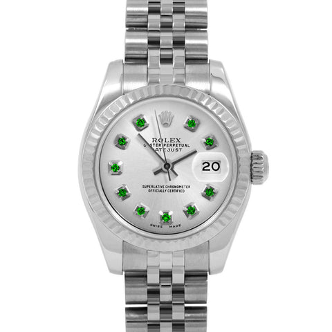 Rolex Datejust 26mm | 179174-SLV-EMD-AM-FLT-JBL