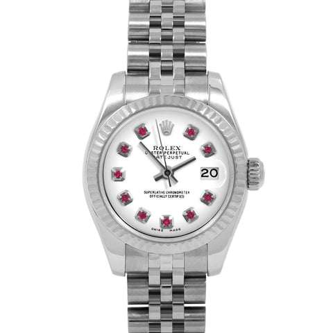 Rolex Datejust 26mm | 179174-WHT-RBY-AM-FLT-JBL