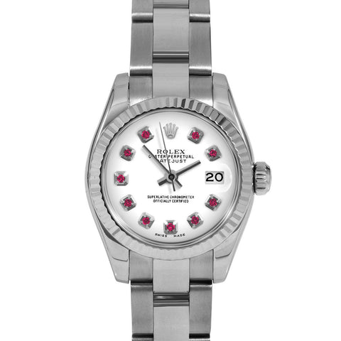 Rolex Datejust 26mm | 179174-WHT-RBY-AM-FLT-OYS