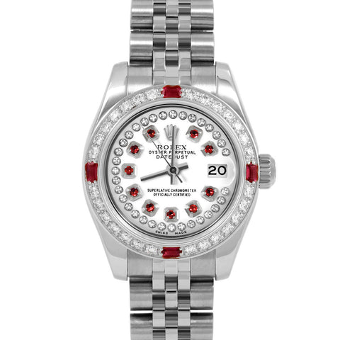 Rolex Datejust 26mm | 179174-WHT-STRR-4RBY-JBL