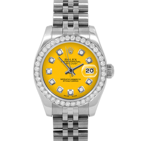 Rolex Datejust 26mm | 179174-YLW-DIA-AM-BDS-JBL