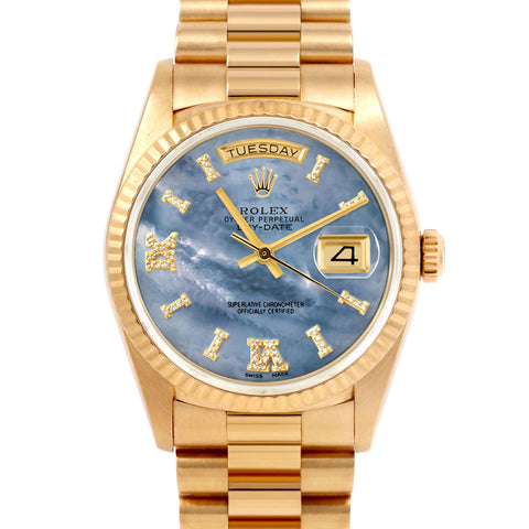 Rolex Day-Date 36mm | 18038-BLMOP-DR8I-FLT-PRS