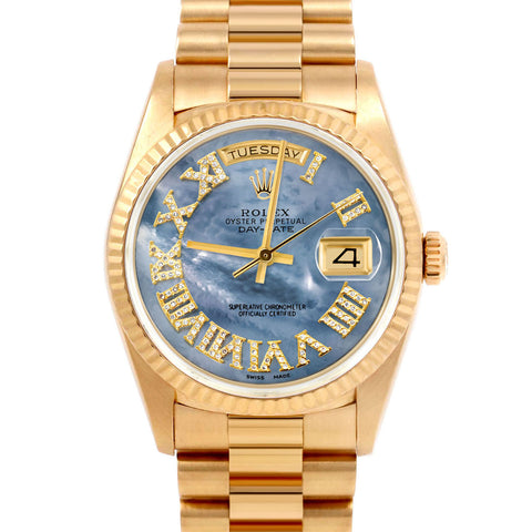 Rolex Day-Date 36mm | 18038-BLMOP-FDR-FLT-PRS
