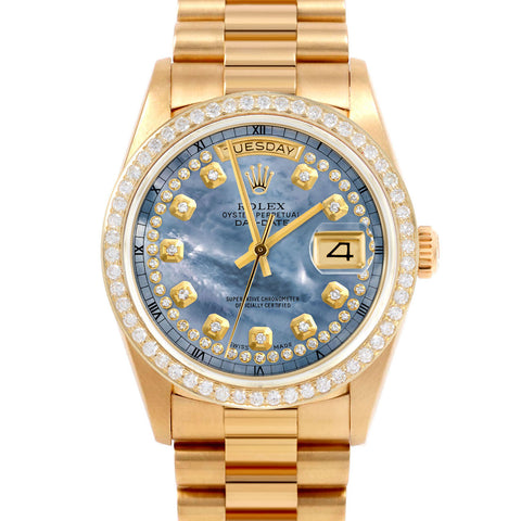 Rolex Day-Date 36mm | 18038-BLMOP-STRD-BDS-PRS