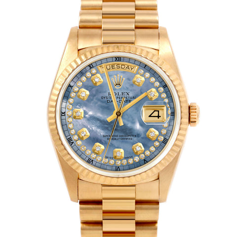 Rolex Day-Date 36mm | 18038-BLMOP-STRD-FLT-PRS