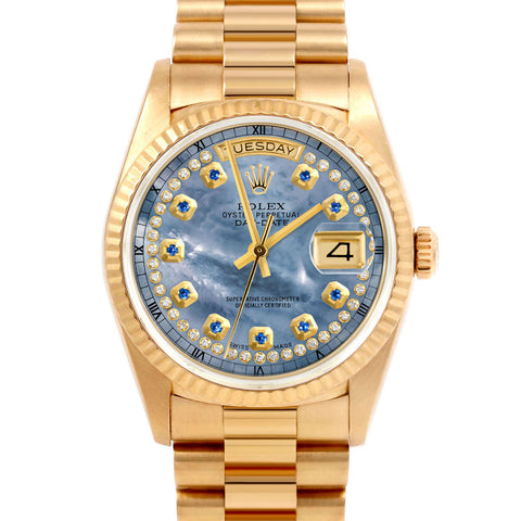 Rolex Day-Date 36mm | 18038-BLMOP-STRS-FLT-PRS