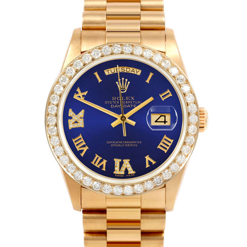 Rolex Day-Date 36mm | 18038-BLU-RDR69-25CT-PRS