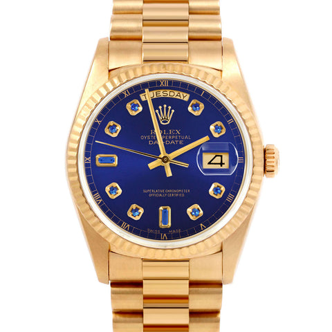 Rolex Day-Date 36mm | 18038-BLU-SPH-AM-FLT-PRS