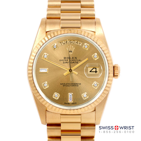 Rolex Day-Date 36mm | 18038-CHM-DIA-AM-FLT-PRS